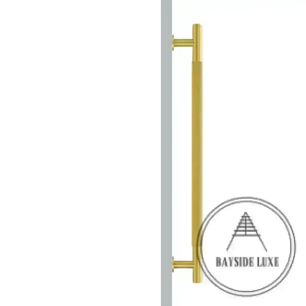 Cabinet Knobs & Handles Bayside Luxe - Sorrento Knurled Satin Brass Single Door Handle