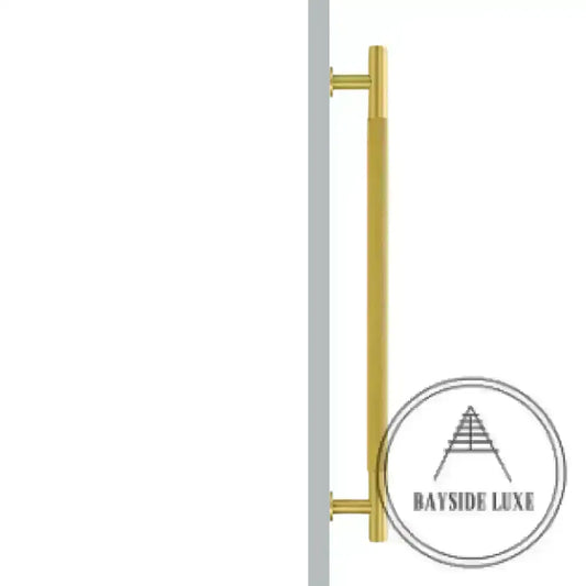 Cabinet Knobs & Handles Bayside Luxe - Sorrento Knurled Satin Brass Single Door Handle