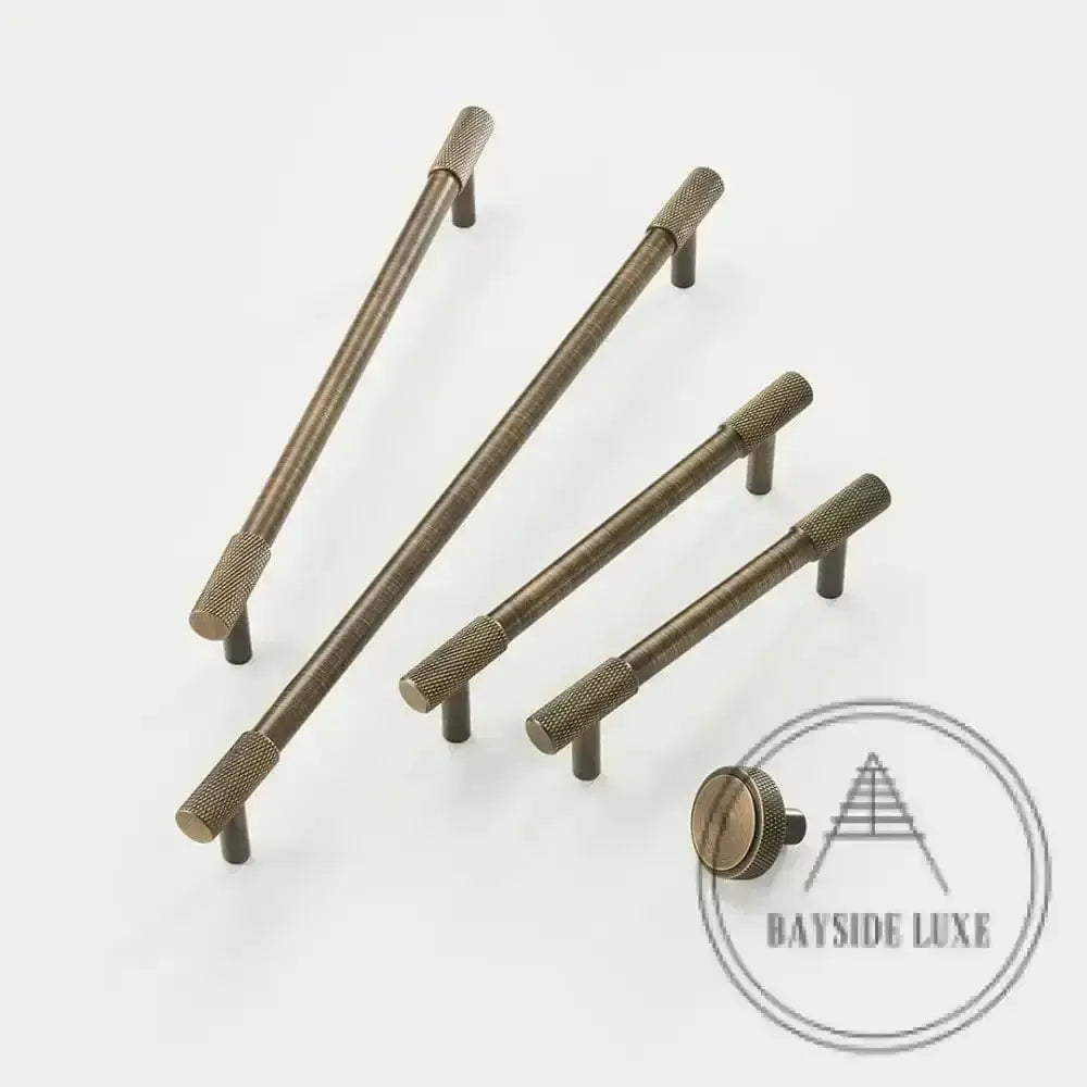 Cabinet Knobs & Handles Bayside Luxe - The Brighton Range - Antique Brass Cabinetry Handles