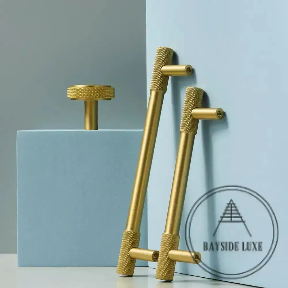 Cabinet Knobs & Handles Bayside Luxe - The Brighton Range - Satin Brass Cabinetry Handles