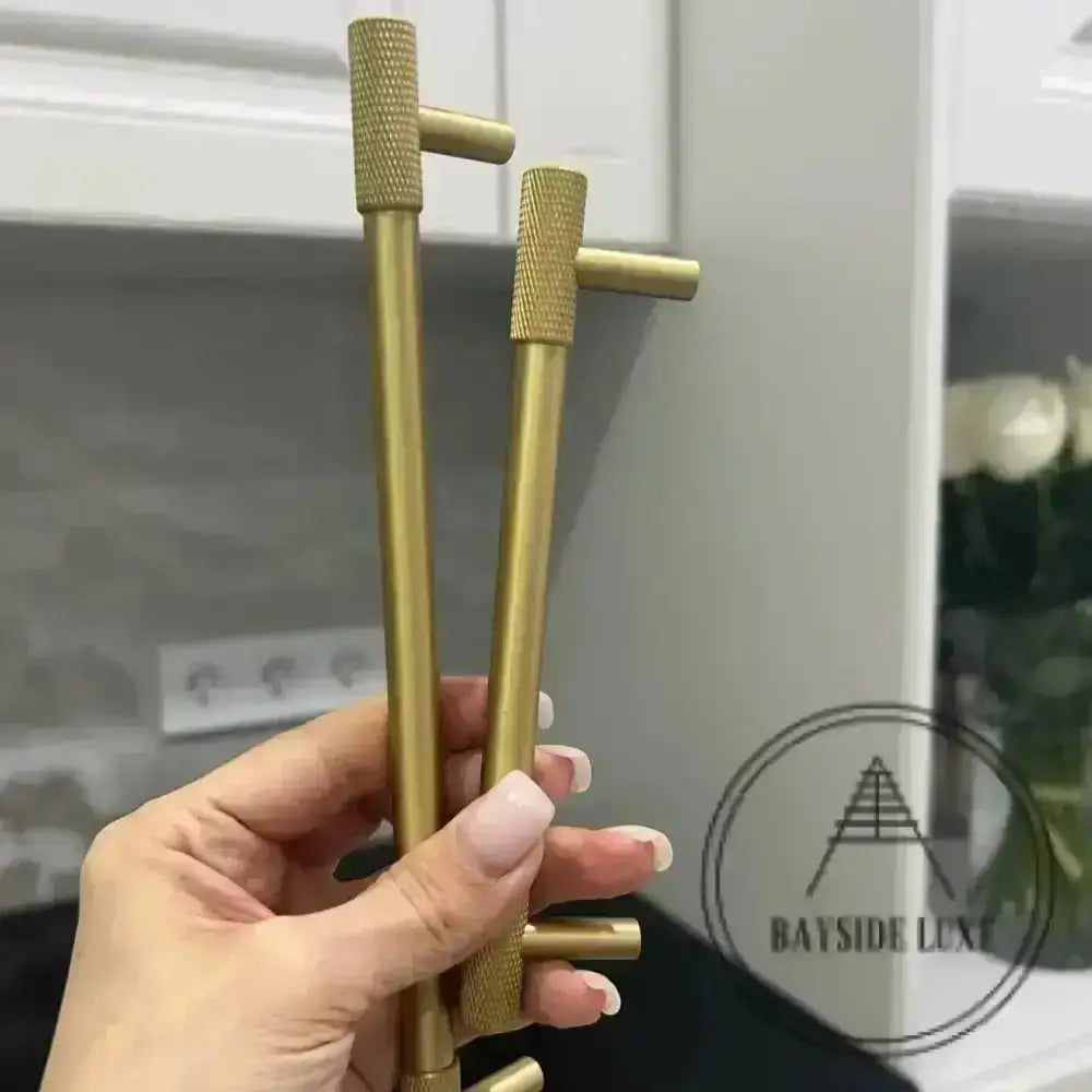 Cabinet Knobs & Handles Bayside Luxe - The Brighton Range - Satin Brass Cabinetry Handles