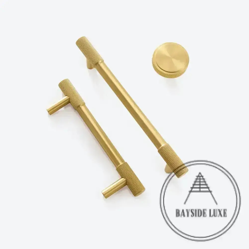 Cabinet Knobs & Handles Bayside Luxe - The Brighton Range - Satin Brass Cabinetry Handles