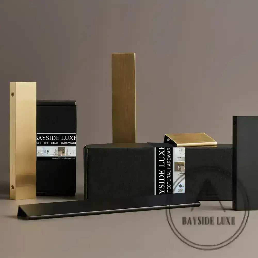 Cabinet Knobs & Handles Bayside Luxe - The Clovelly Gunmetal Solid Brass Lip Pull