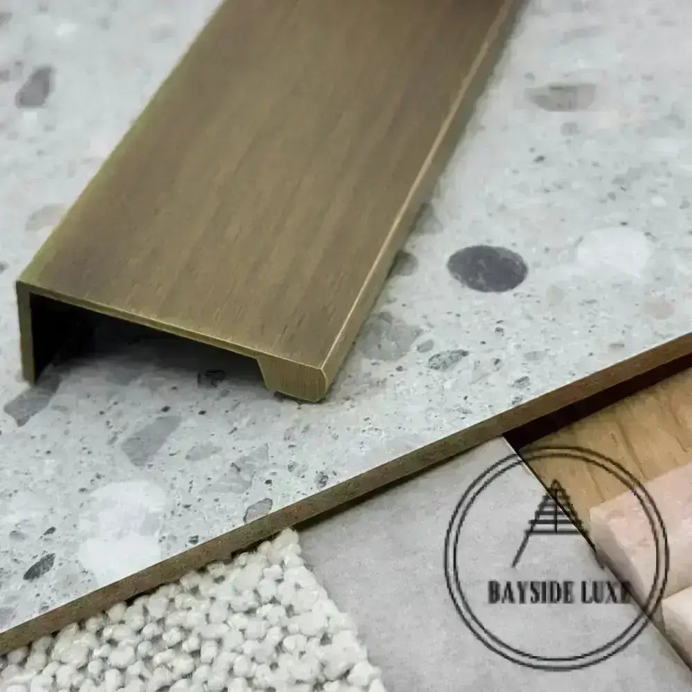 Cabinet Knobs & Handles Bayside Luxe - The Clovelly Solid Antique Brass Lip Pull