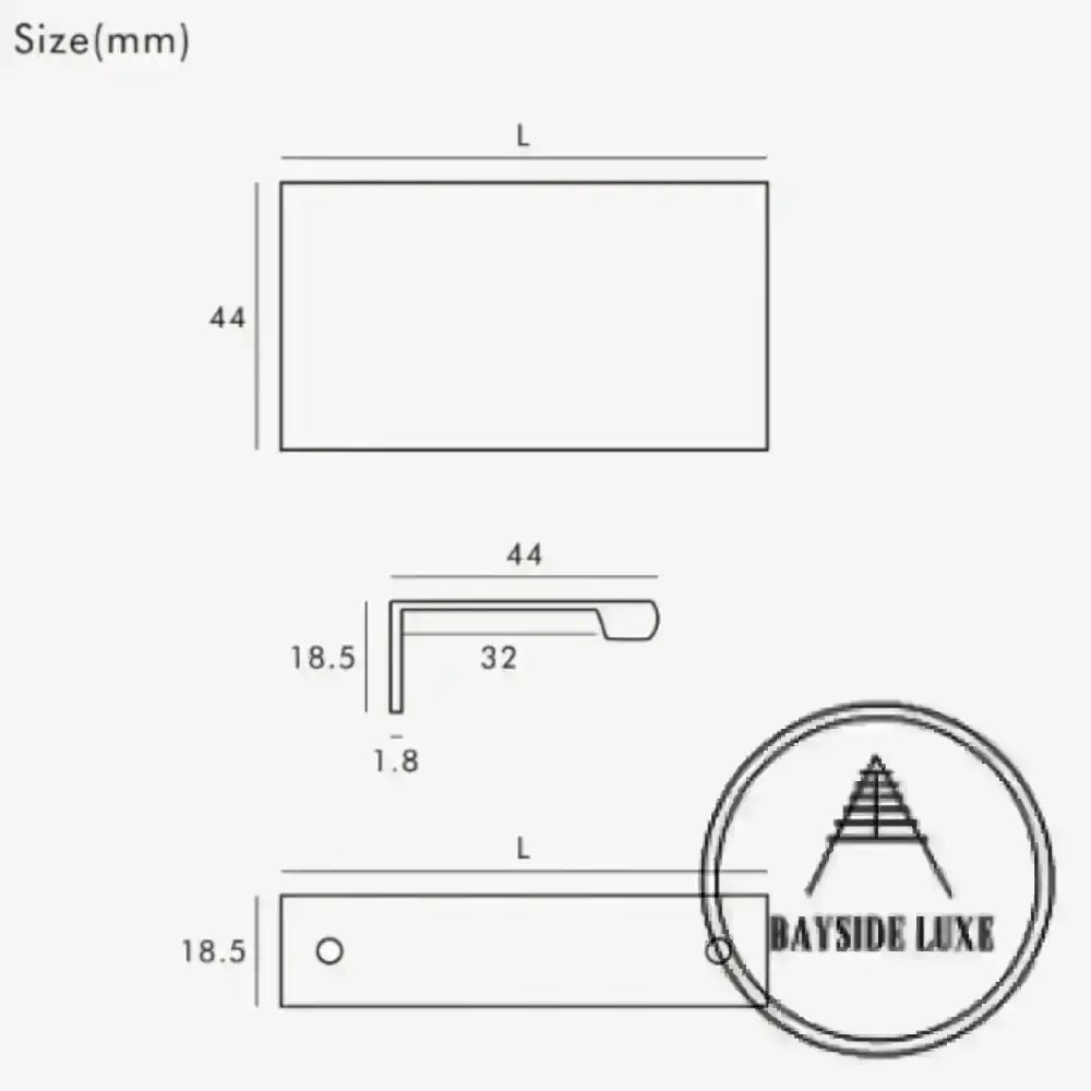 Cabinet Knobs & Handles Bayside Luxe - The Clovelly Solid Antique Brass Lip Pull