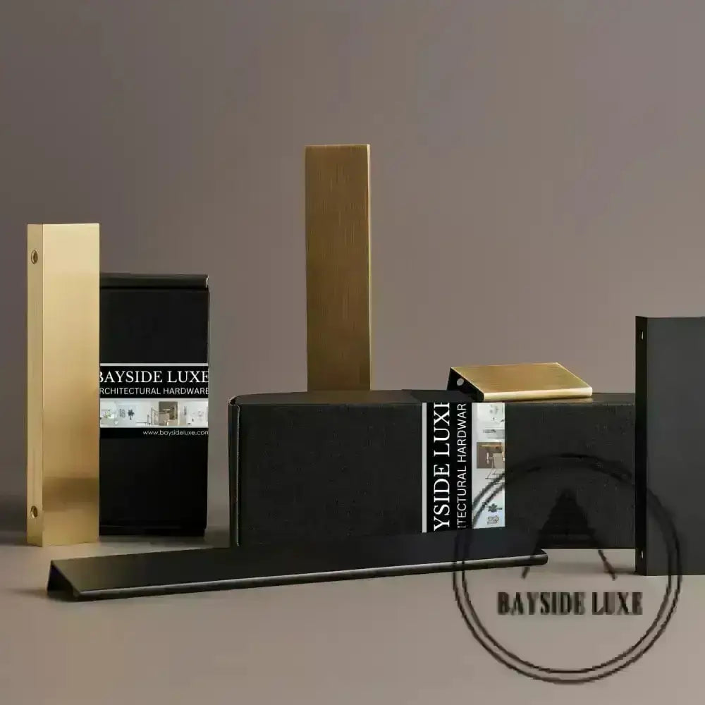 Cabinet Knobs & Handles Bayside Luxe - The Clovelly Solid Antique Brass Lip Pull