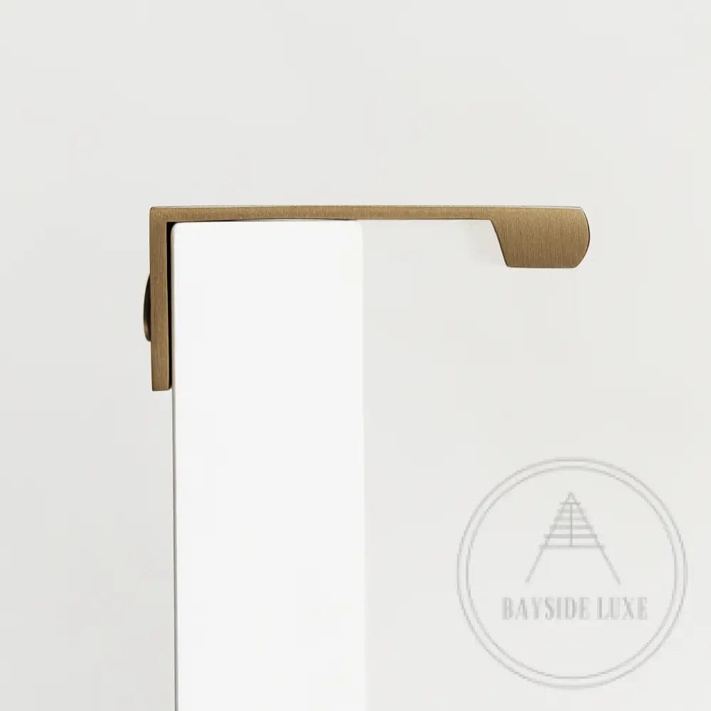 Cabinet Knobs & Handles Bayside Luxe - The Clovelly Solid Antique Brass Lip Pull