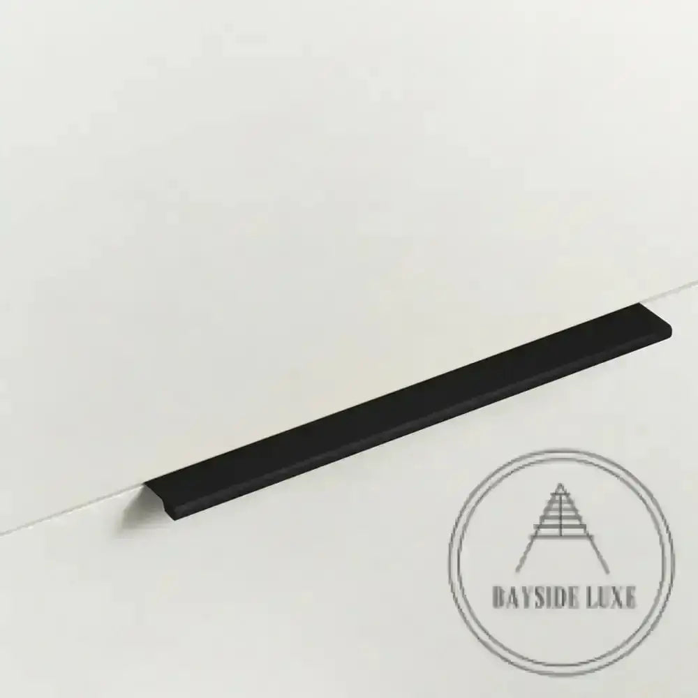 Cabinet Knobs & Handles Bayside Luxe - The Clovelly Solid Black Brass Lip Pull