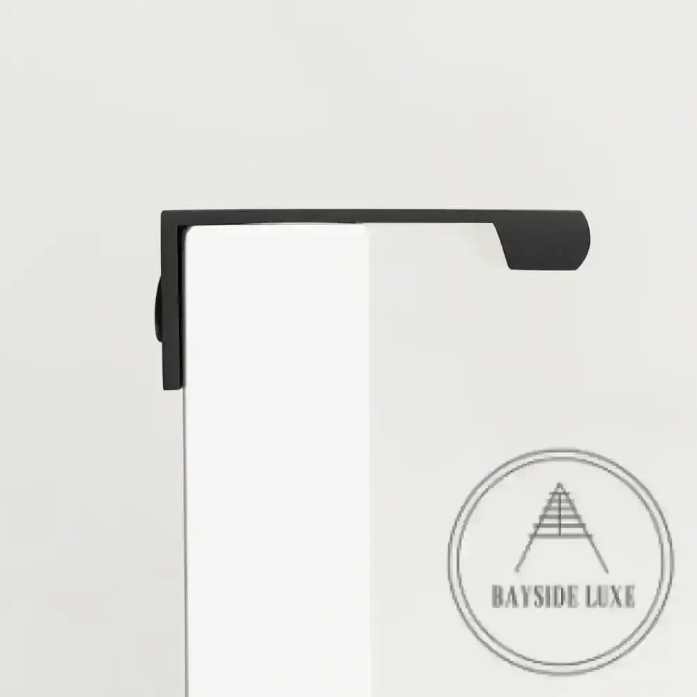 Cabinet Knobs & Handles Bayside Luxe - The Clovelly Solid Black Brass Lip Pull