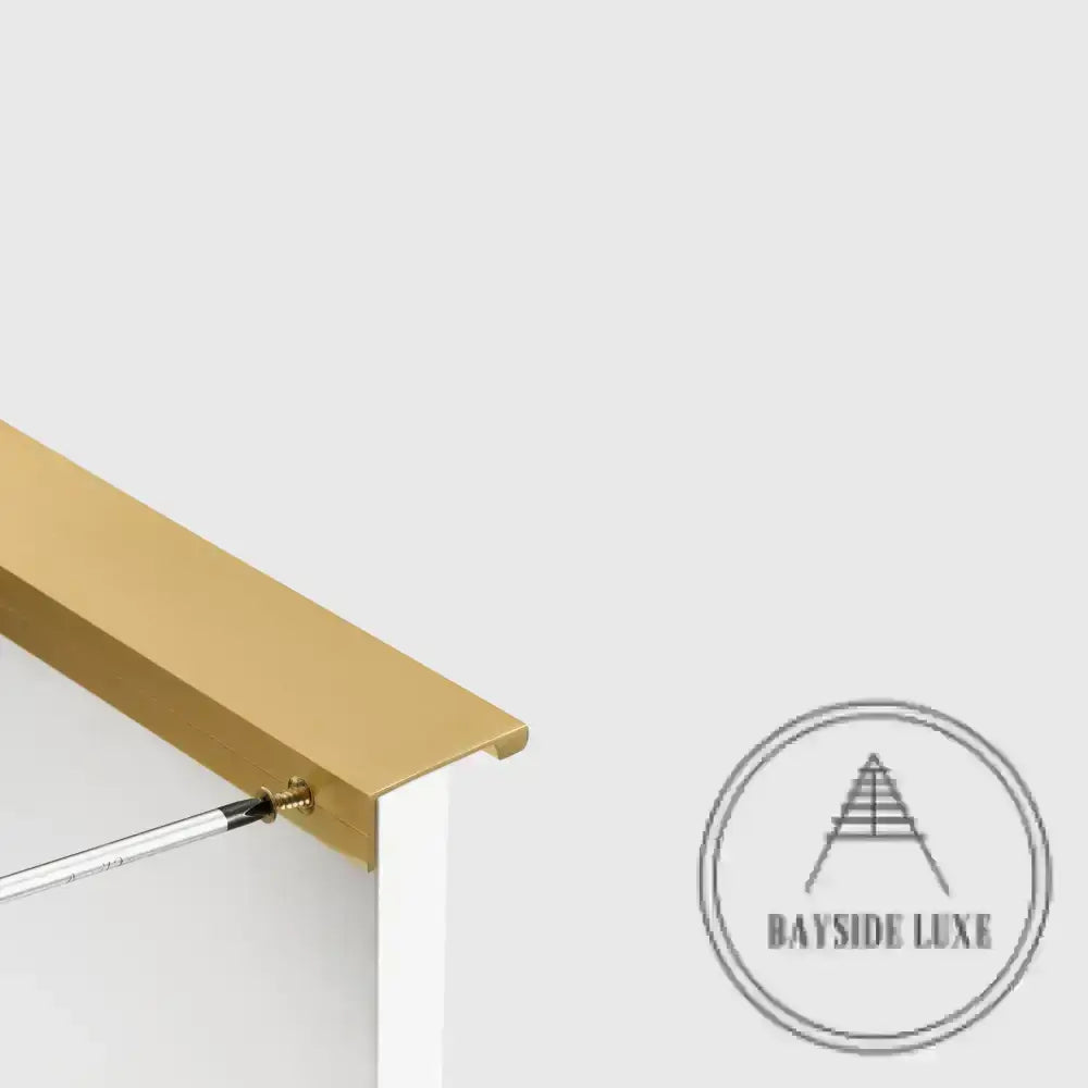 Cabinet Knobs & Handles Bayside Luxe - The Clovelly Solid Satin Brass Lip Pull