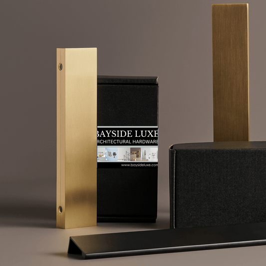 Cabinet Knobs & Handles Bayside Luxe - The Clovelly Solid Satin Brass Lip Pull