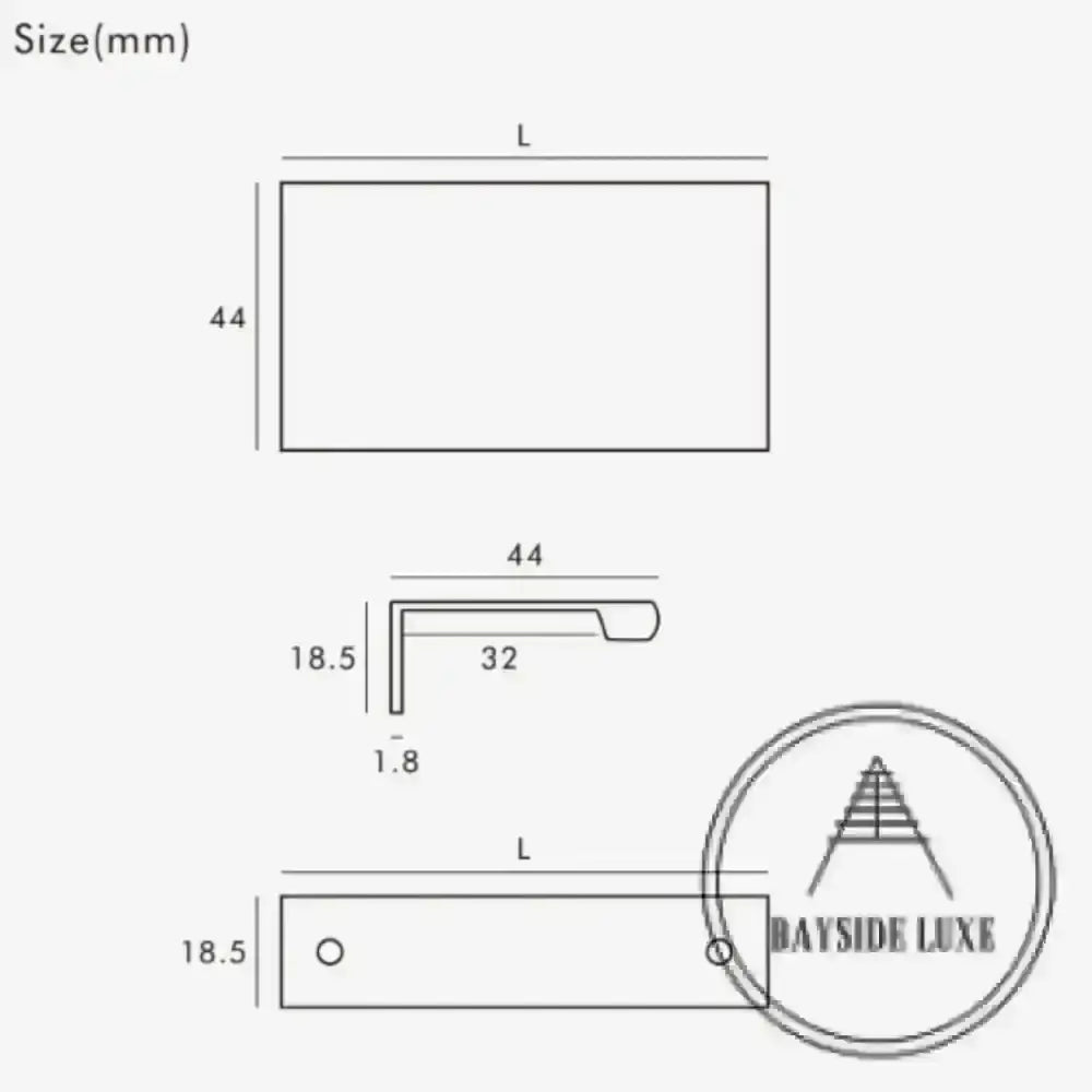 Cabinet Knobs & Handles Bayside Luxe - The Clovelly White Solid Brass Lip Pull