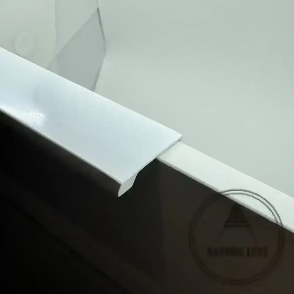 Cabinet Knobs & Handles Bayside Luxe - The Clovelly White Solid Brass Lip Pull