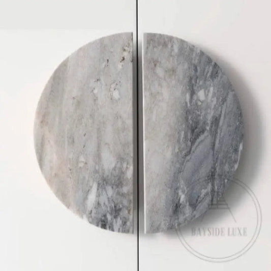 Cabinet Knobs & Handles Bayside Luxe - The Portsea Grey Marble Handle Set