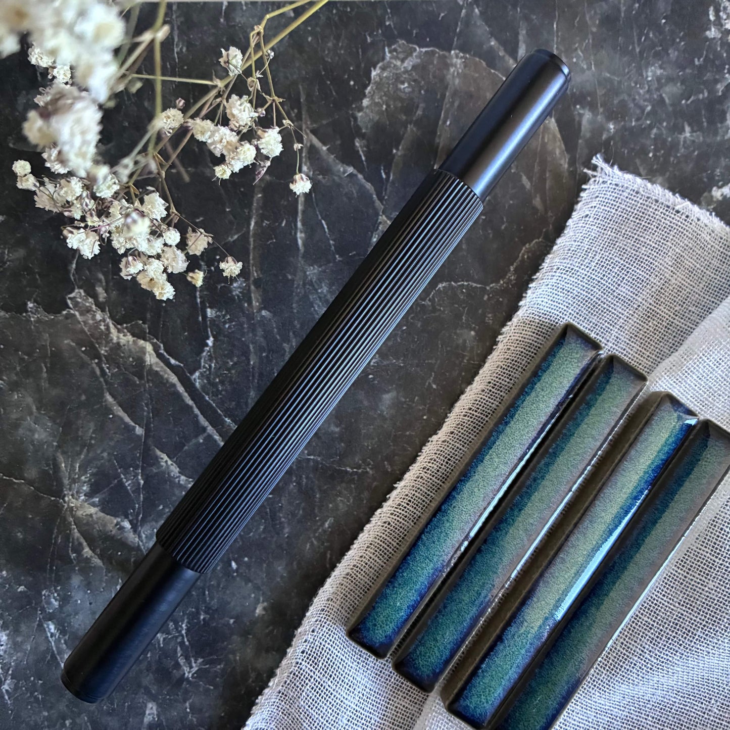 Cabinet Knobs & Handles Bayside Luxe - The Toorak - Black Brass Luxe Cabinetry Handles