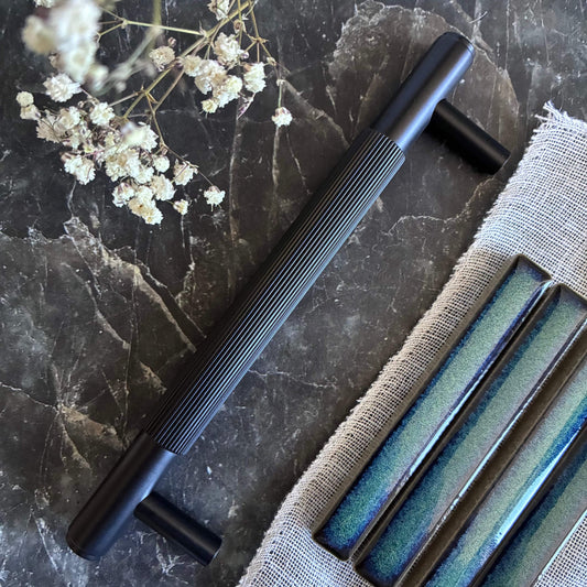 Cabinet Knobs & Handles Bayside Luxe - The Toorak - Black Brass Luxe Cabinetry Handles