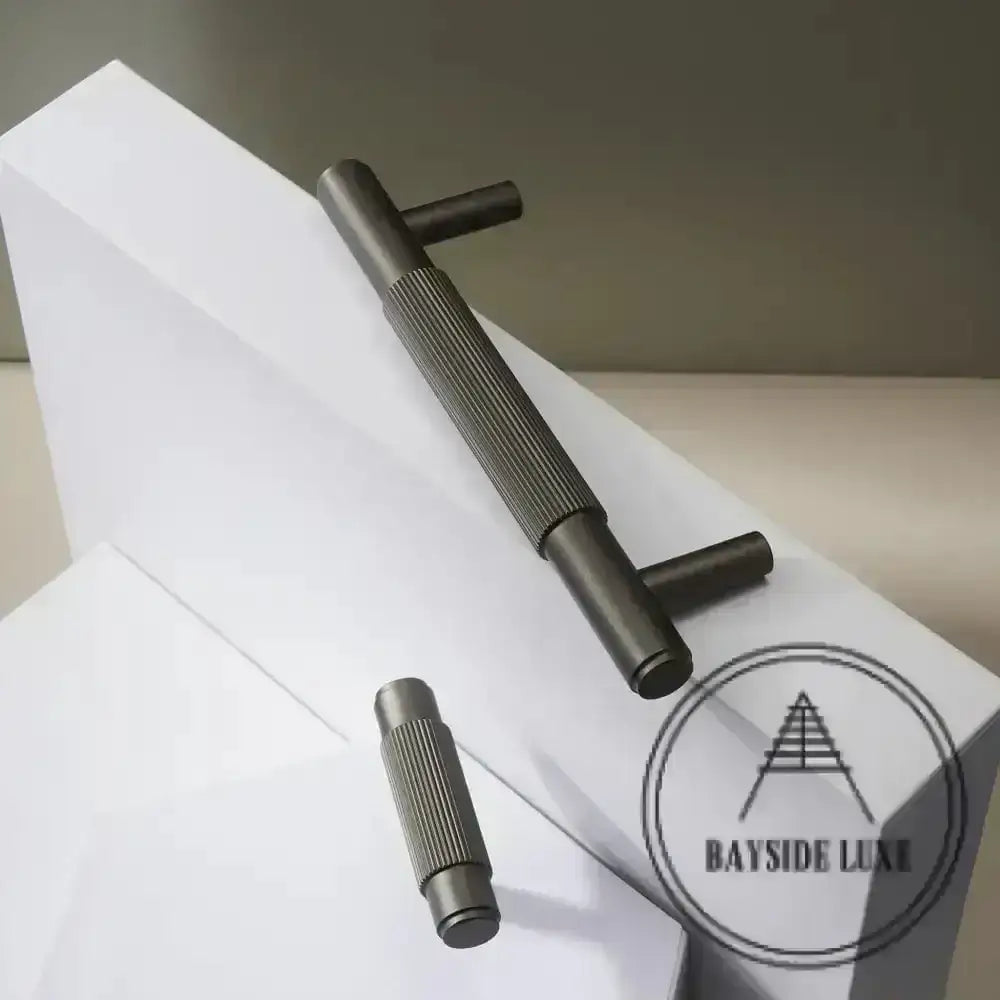 Cabinet Knobs & Handles Bayside Luxe - The Toorak - Dark Gunmetal Grey Luxe Cabinetry Handles