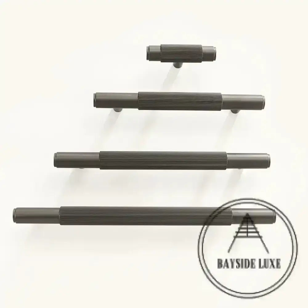 Cabinet Knobs & Handles Bayside Luxe - The Toorak - Dark Gunmetal Grey Luxe Cabinetry Handles