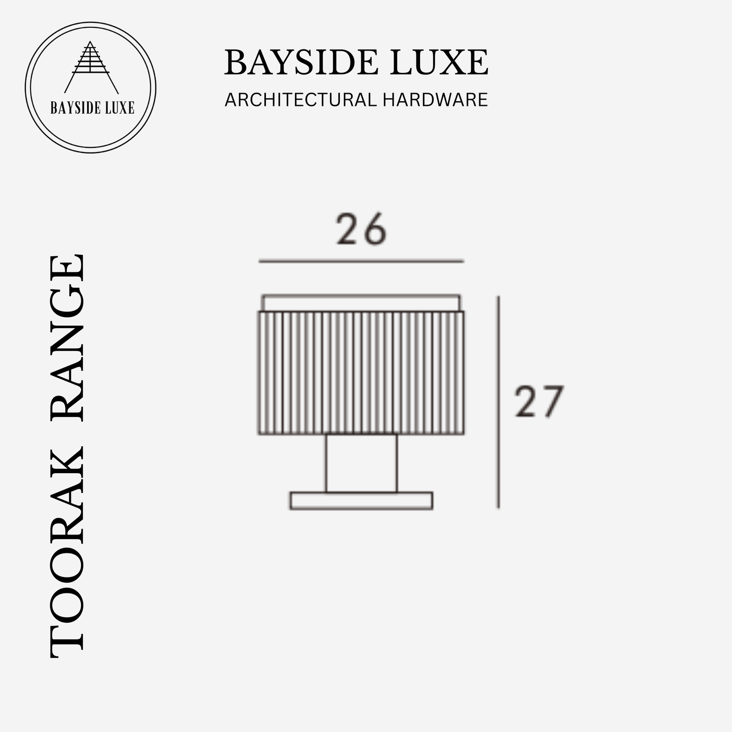 Cabinet Knobs & Handles Bayside Luxe - The Toorak - Dark Gunmetal Grey Luxe Cabinetry Handles