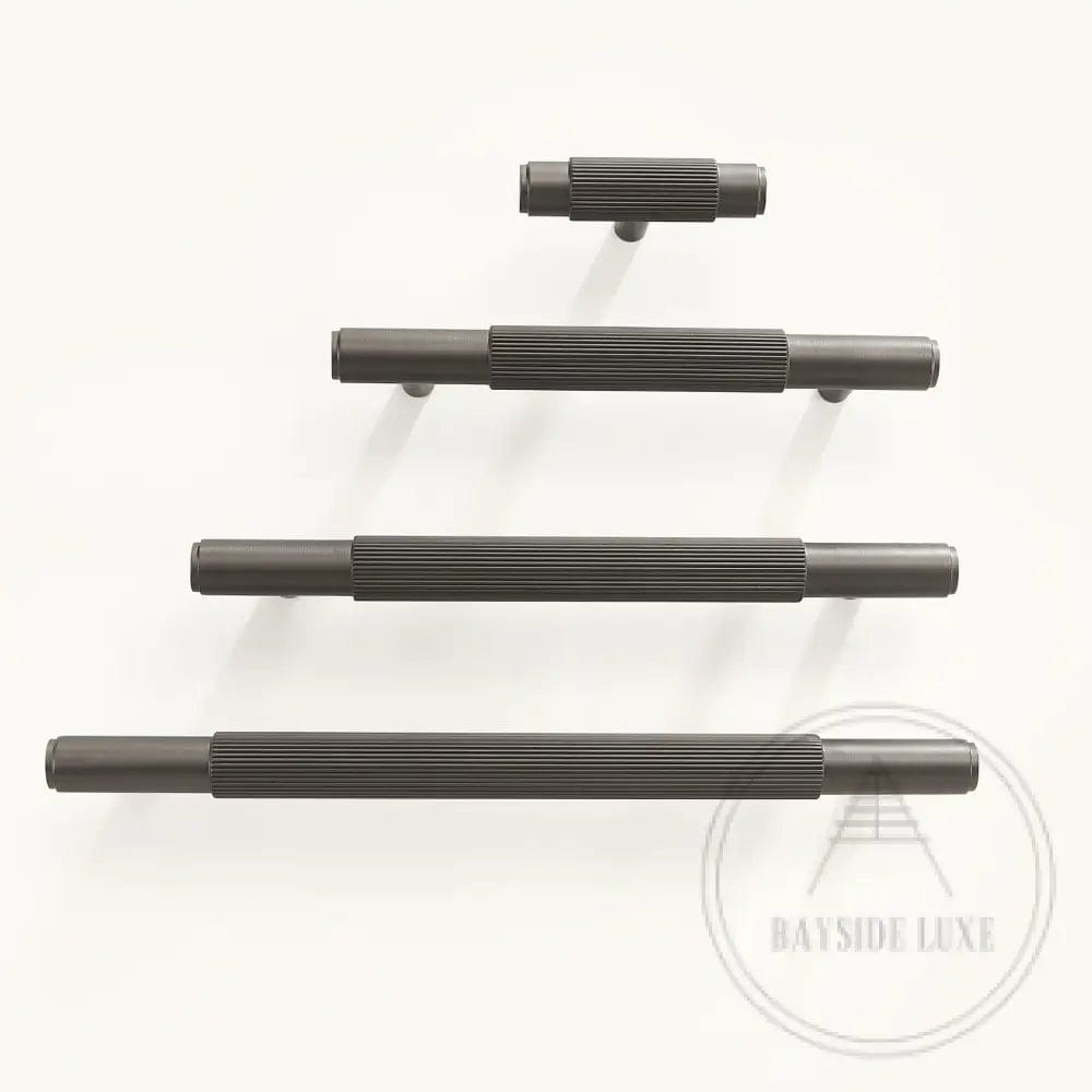 Cabinet Knobs & Handles Bayside Luxe - The Toorak - Dark Gunmetal Grey Luxe Cabinetry Handles