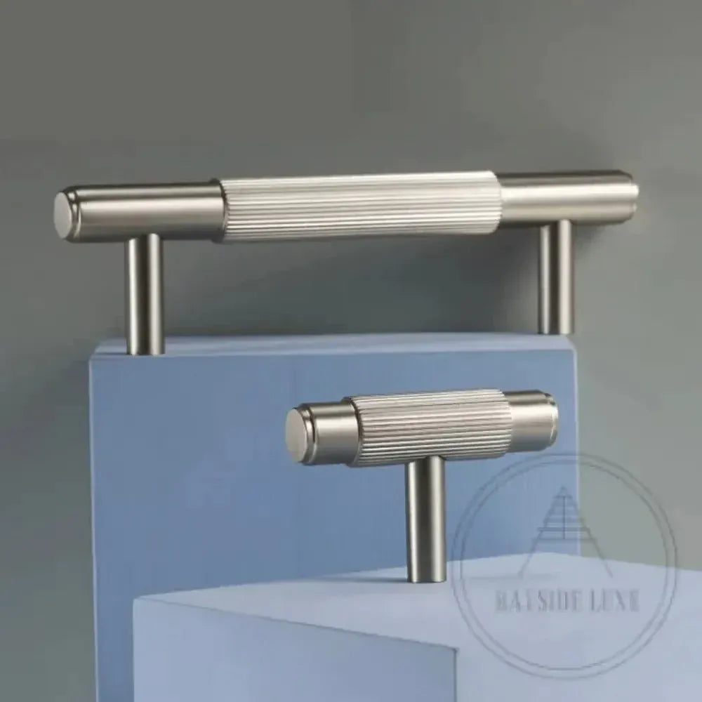 Cabinet Knobs & Handles Bayside Luxe - The Toorak - Nickel Silver Luxe Cabinetry Handles