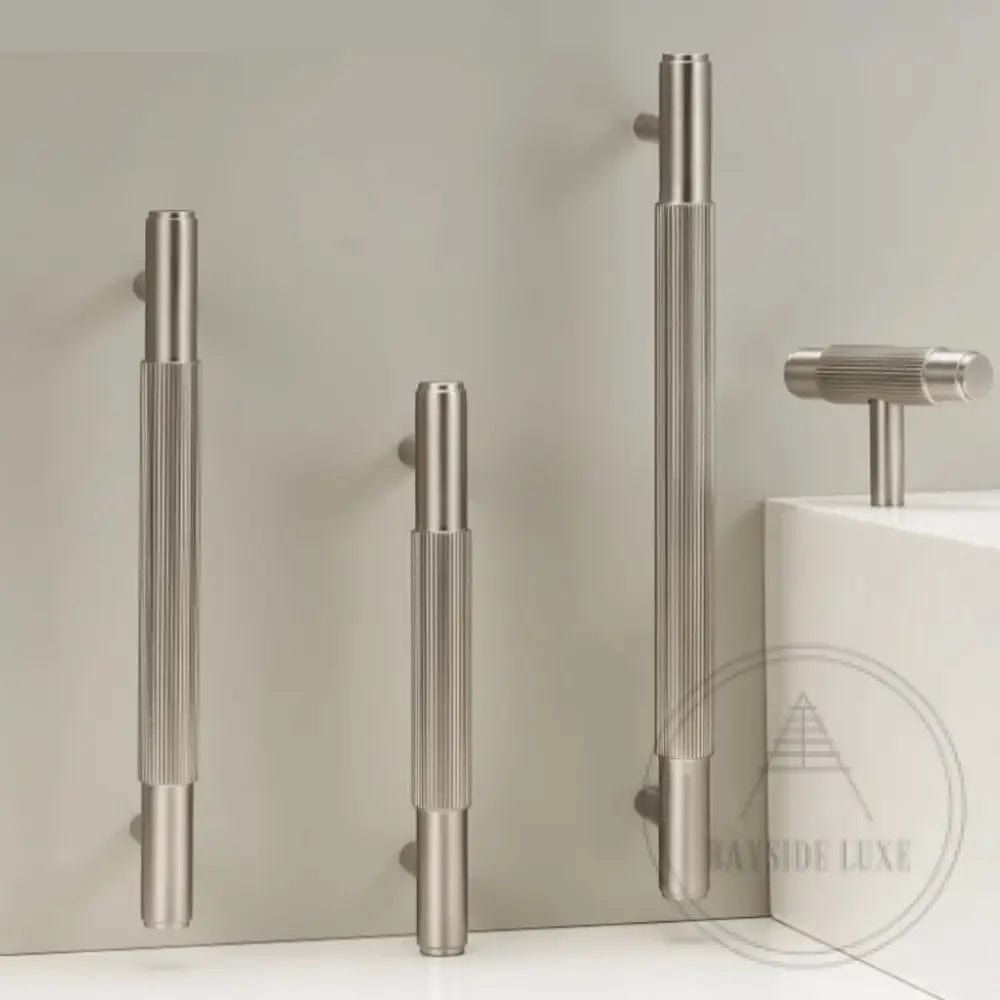 Cabinet Knobs & Handles Bayside Luxe - The Toorak - Nickel Silver Luxe Cabinetry Handles