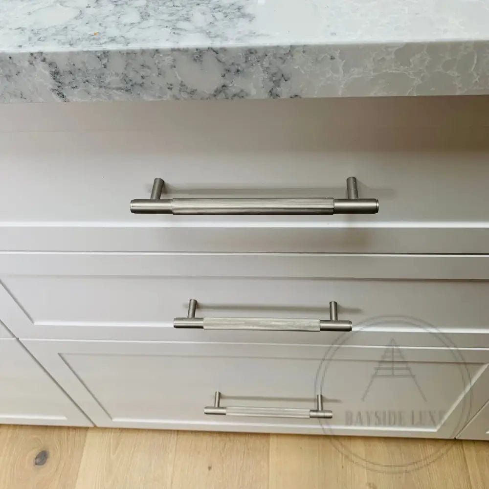 Cabinet Knobs & Handles Bayside Luxe - The Toorak - Nickel Silver Luxe Cabinetry Handles