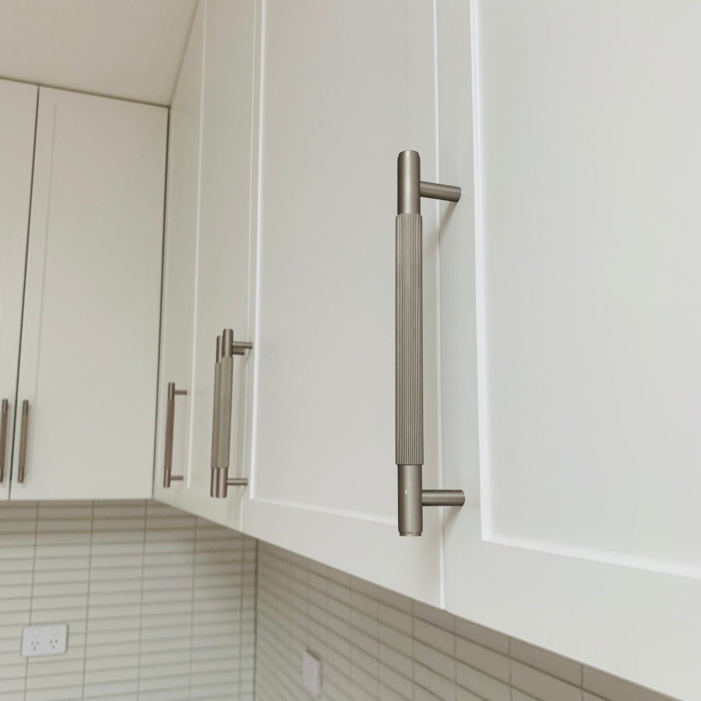 Cabinet Knobs & Handles Bayside Luxe - The Toorak - Nickel Silver Luxe Door Handles 132mm - 260mm