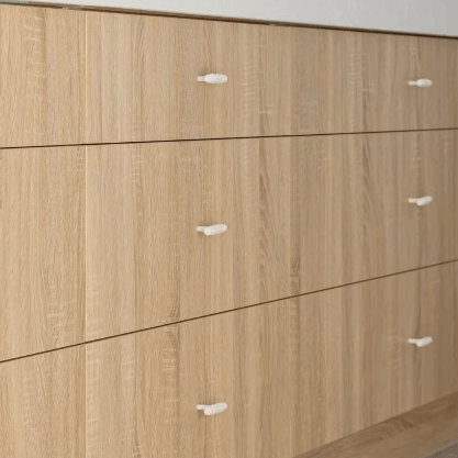 Cabinet Knobs & Handles Bayside Luxe - The Toorak - White Brass Luxe Cabinetry Handles