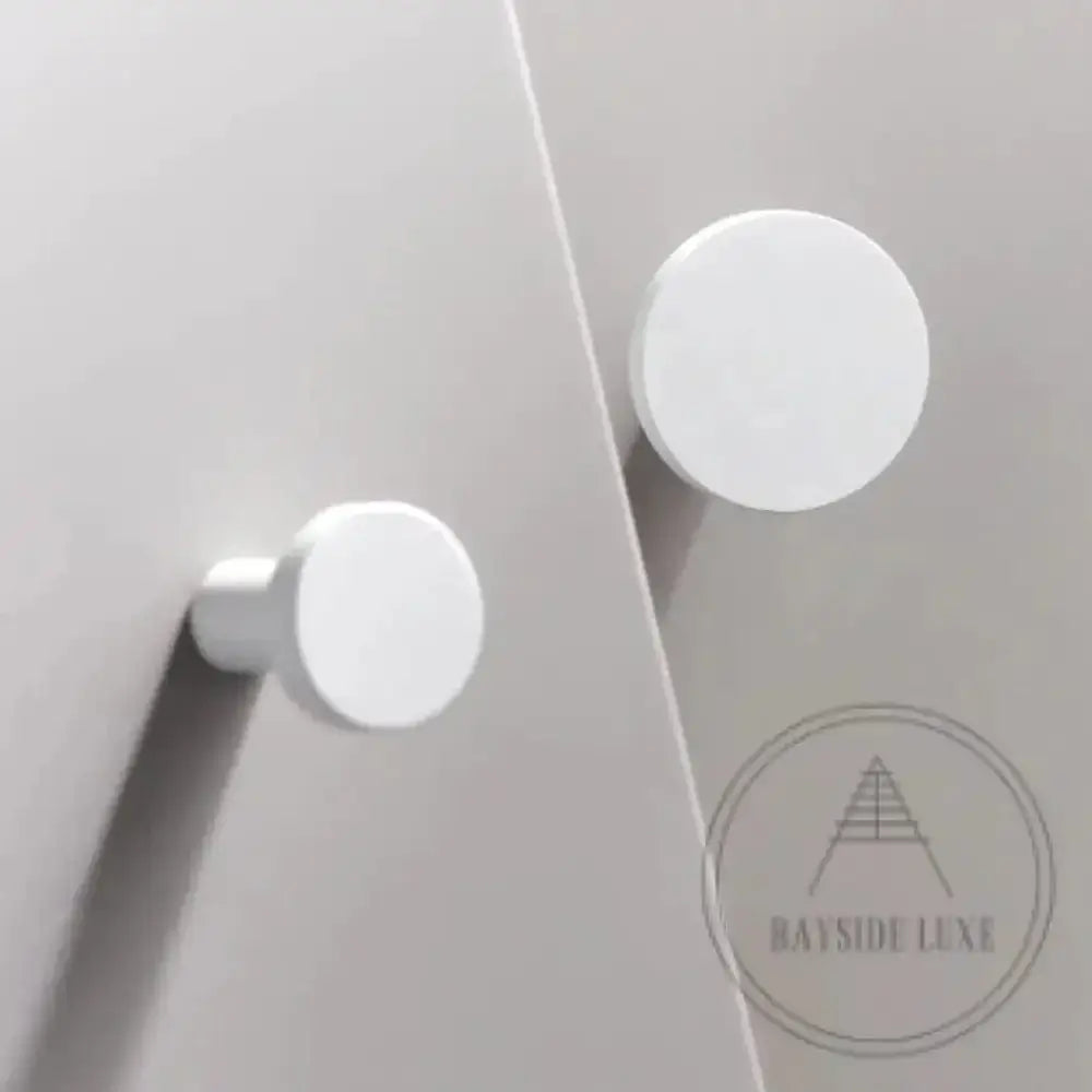 Cabinet Knobs & Handles Bayside Luxe - The White Range - Solid Brass Knob