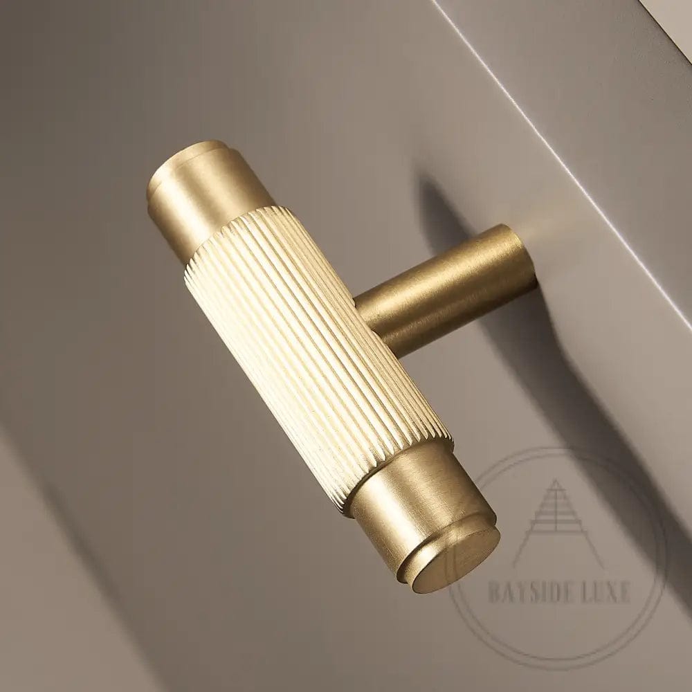 Cabinet Knobs & Handles Bayside Luxe - Toorak Brass T Bar Handles