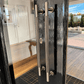 Cabinet Knobs & Handles Bayside Luxe - Toorak Linear Knurled Antique Brass Double Door Handle