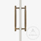 Cabinet Knobs & Handles Bayside Luxe - Toorak Linear Knurled Antique Brass Double Door Handle