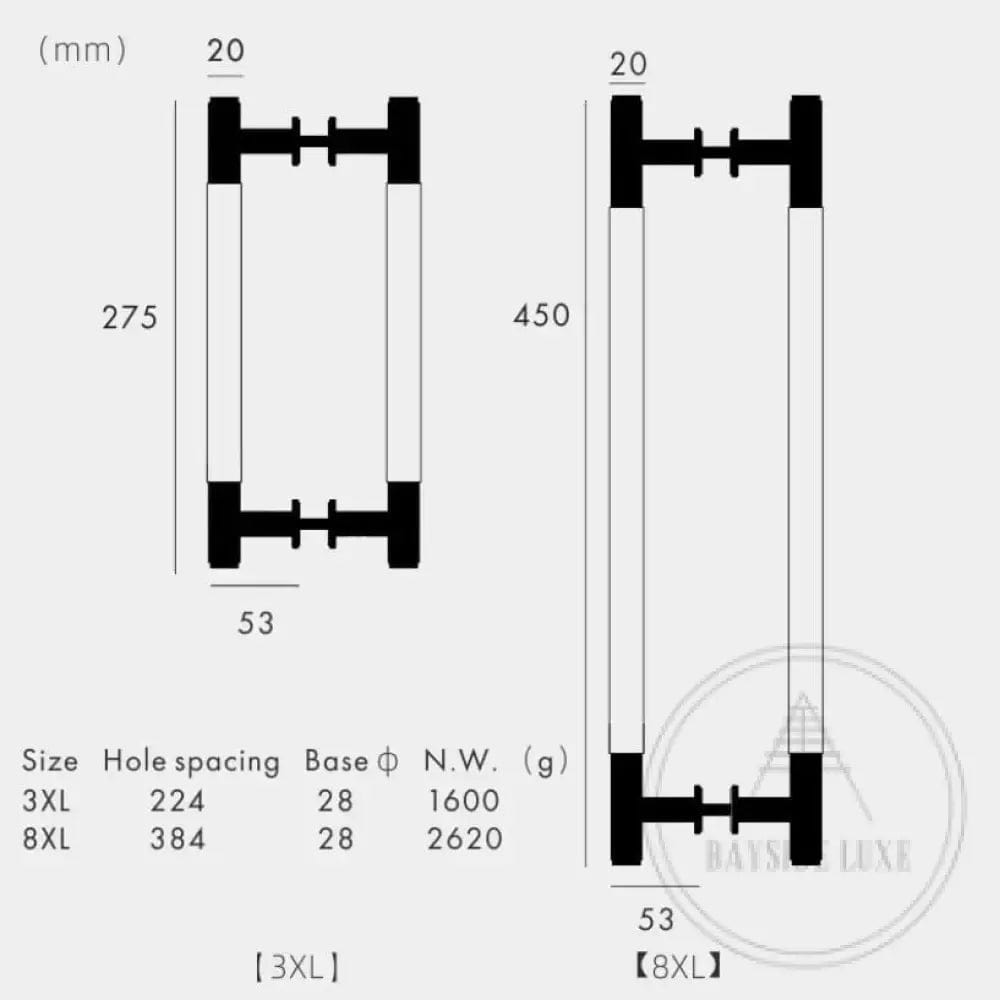 Cabinet Knobs & Handles Bayside Luxe - Toorak Linear Knurled Antique Brass Double Door Handle