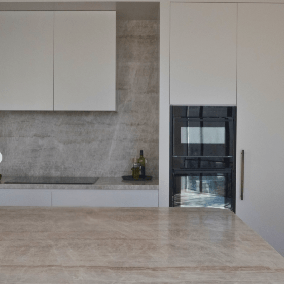 Cabinet Knobs & Handles Bayside Luxe - Toorak Linear Knurled Antique Brass Single Door Handle