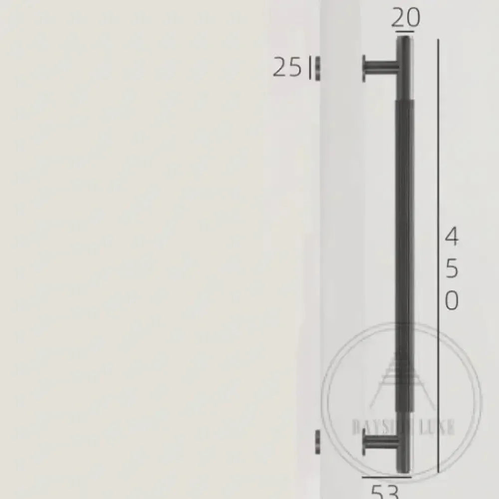 Cabinet Knobs & Handles Bayside Luxe - Toorak Linear Knurled Black Single Door Handle