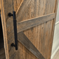 Cabinet Knobs & Handles Bayside Luxe - Toorak Linear Knurled Black Single Door Handle
