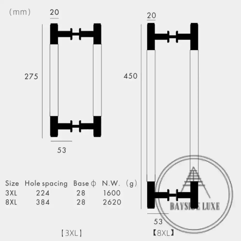 Cabinet Knobs & Handles Bayside Luxe - Toorak Linear Knurled Gunmetal Grey Double Door Handle