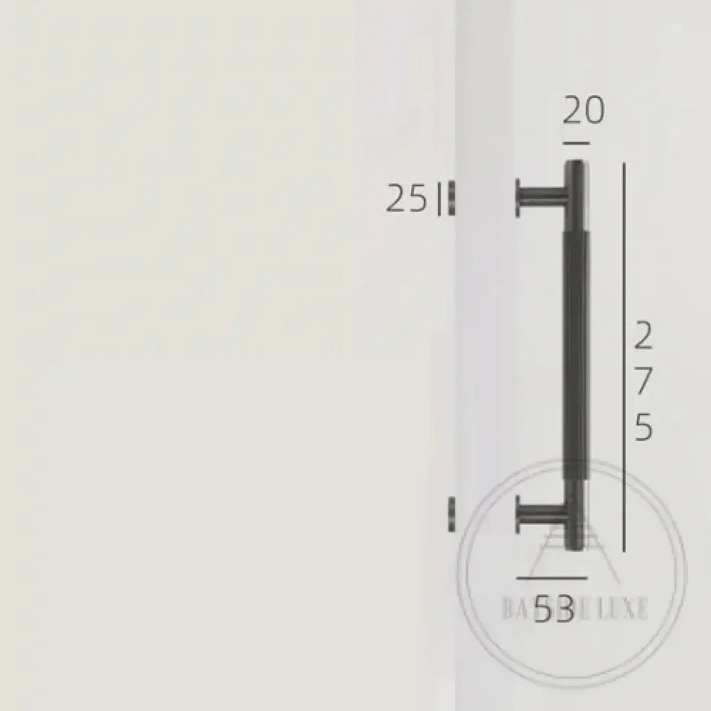 Cabinet Knobs & Handles Bayside Luxe - Toorak Linear Knurled Gunmetal Grey Single Door Handle