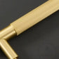 Cabinet Knobs & Handles Bayside Luxe - Toorak Linear Knurled Satin Brass Single Door Handle