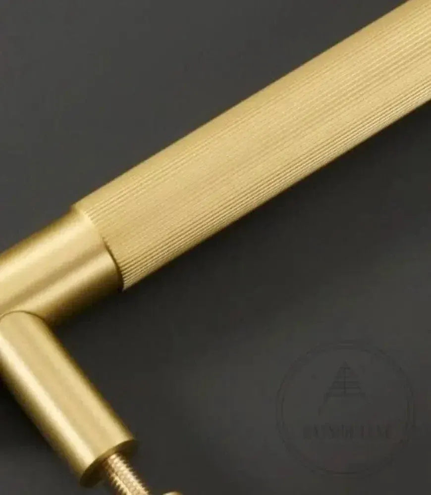 Cabinet Knobs & Handles Bayside Luxe - Toorak Linear Knurled Satin Brass Single Door Handle