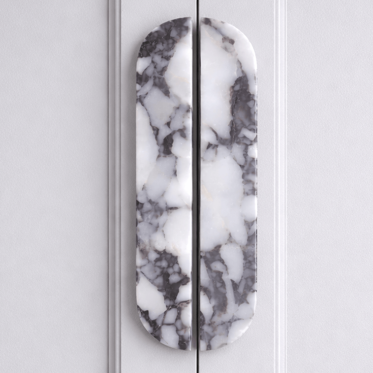 Cabinet Knobs & Handles Bayside Luxe Viola Calacatta Marble Cabinetry Handles - 320mm (Pair)