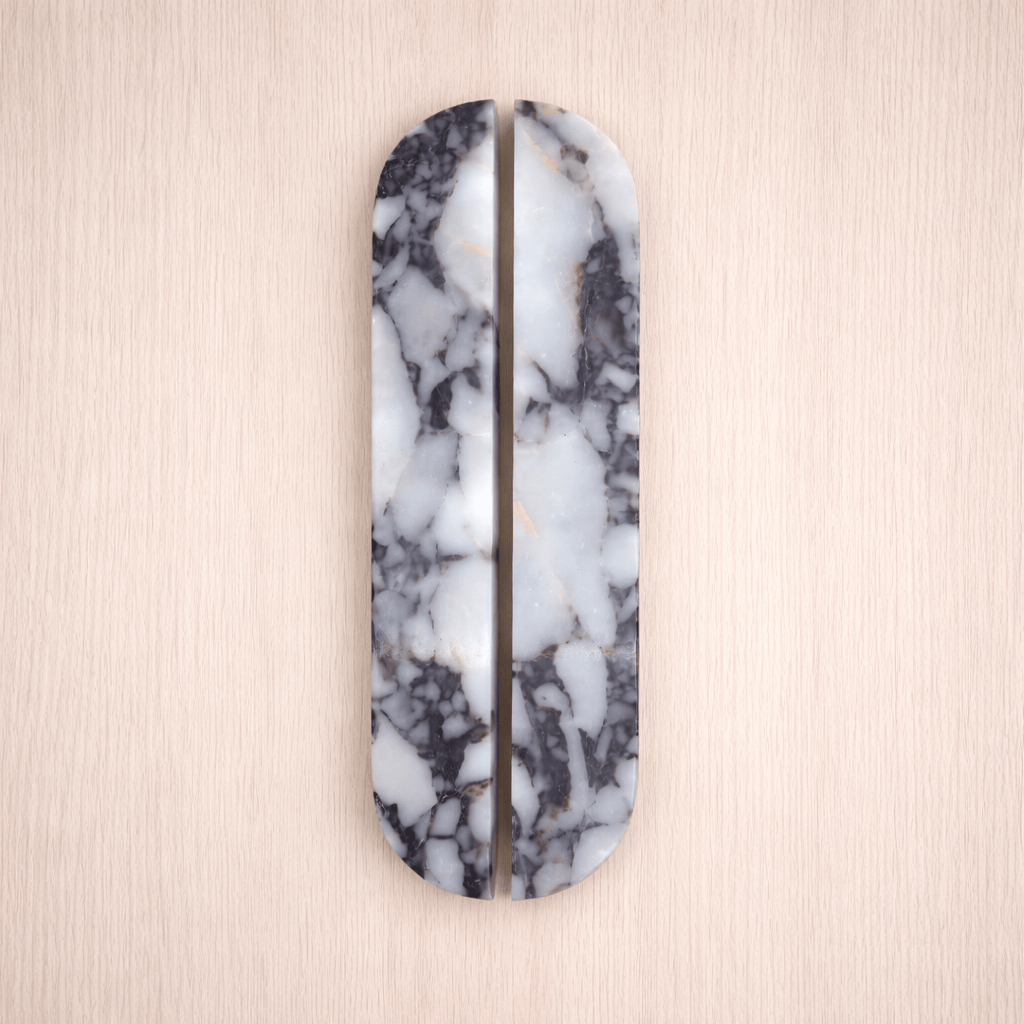 Cabinet Knobs & Handles Bayside Luxe Viola Calacatta Marble Cabinetry Handles - 320mm (Pair)