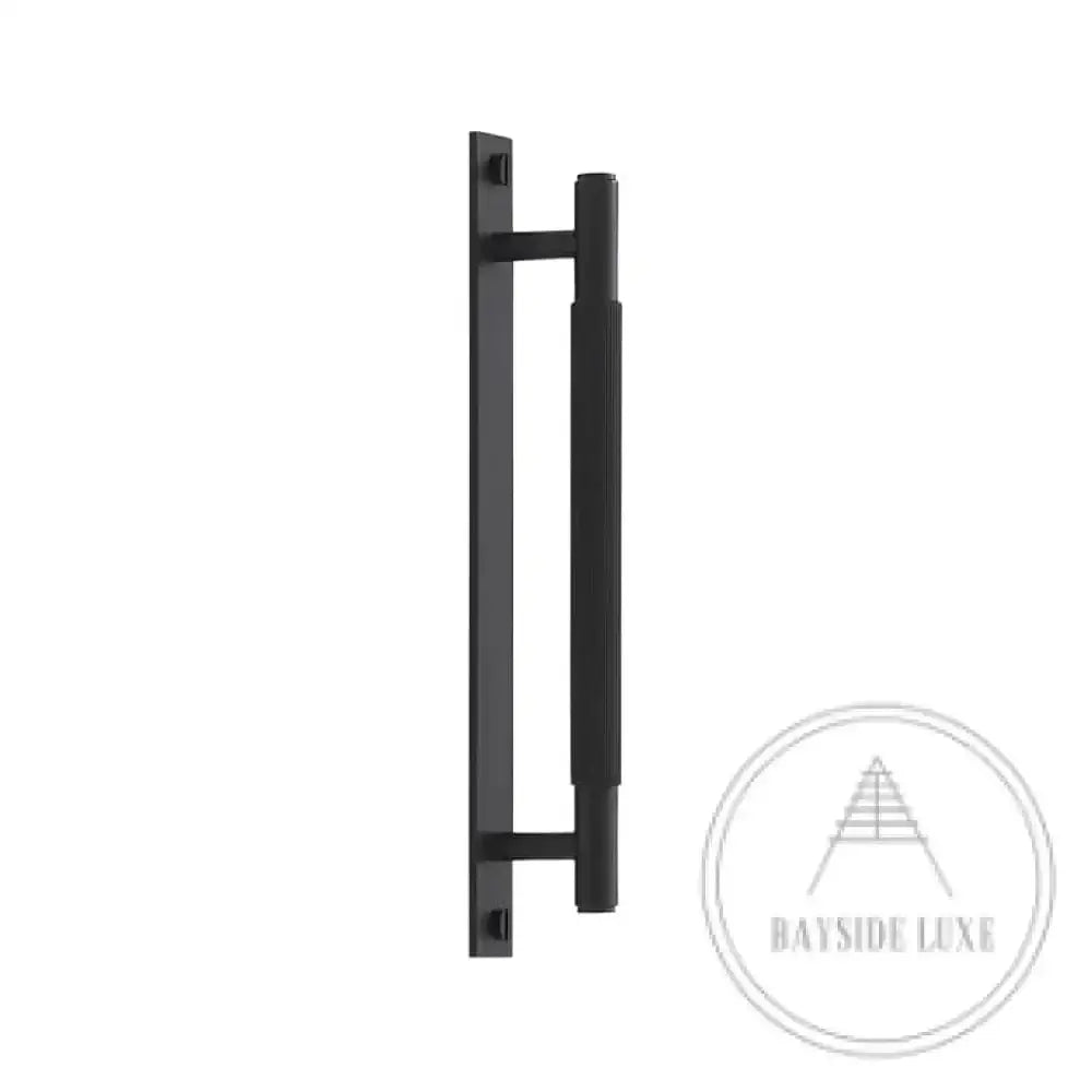 Cabinet Knobs & Handles Black / Solid Brass Luxe Doorware - Toorak Door Pull - Handle with Back Plate - Black