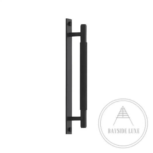 Cabinet Knobs & Handles Black / Solid Brass Luxe Doorware - Toorak Door Pull - Handle with Back Plate - Black