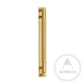 Cabinet Knobs & Handles Brass / Solid Brass Luxe Doorware - Toorak Door Pull - Handle with Back Plate - Solid Brass