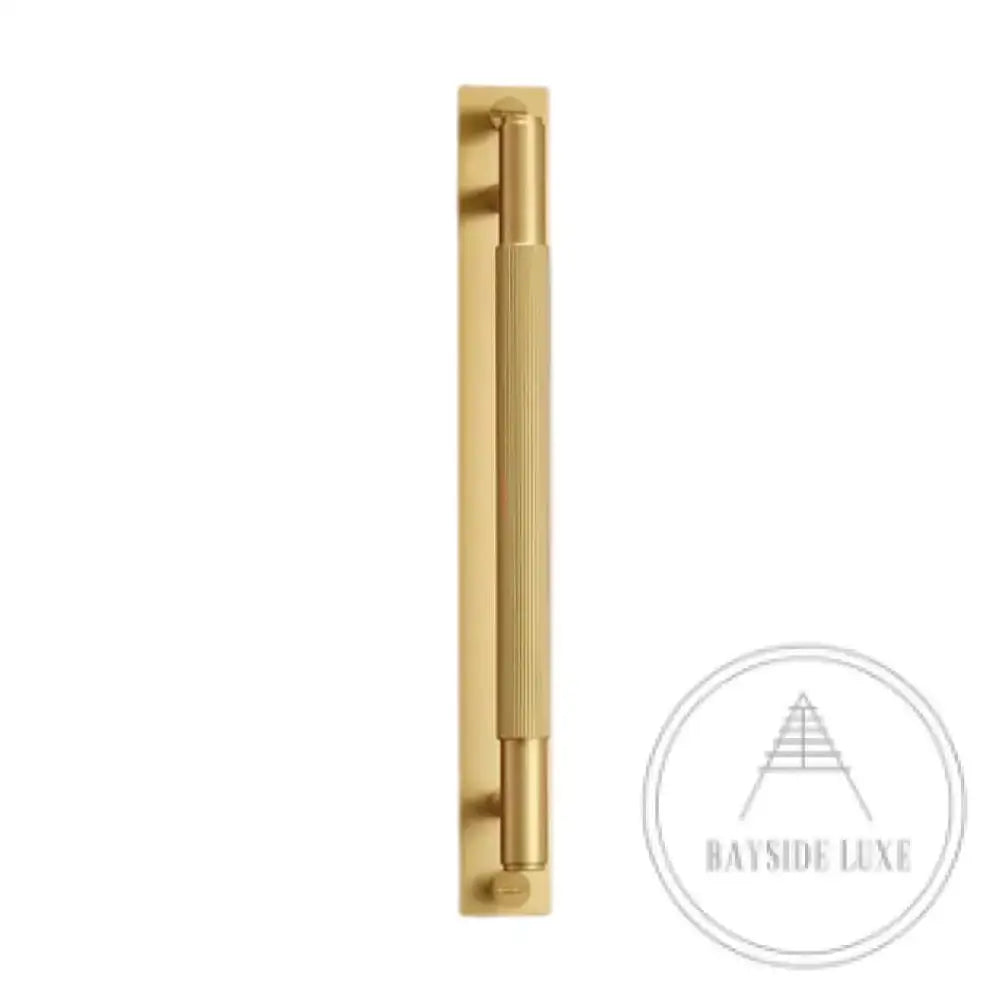 Cabinet Knobs & Handles Brass / Solid Brass Luxe Doorware - Toorak Door Pull - Handle with Back Plate - Solid Brass