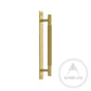 Cabinet Knobs & Handles Brass / Solid Brass Luxe Doorware - Toorak Door Pull - Handle with Back Plate - Solid Brass