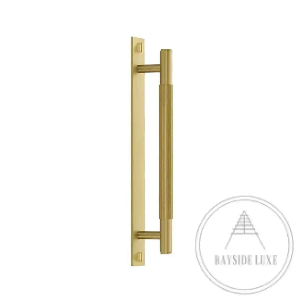 Cabinet Knobs & Handles Brass / Solid Brass Luxe Doorware - Toorak Door Pull - Handle with Back Plate - Solid Brass