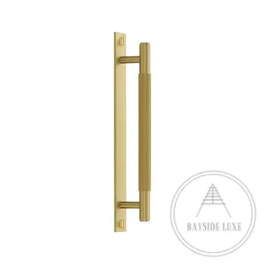 Cabinet Knobs & Handles Brass / Solid Brass Luxe Doorware - Toorak Door Pull - Handle with Back Plate - Solid Brass